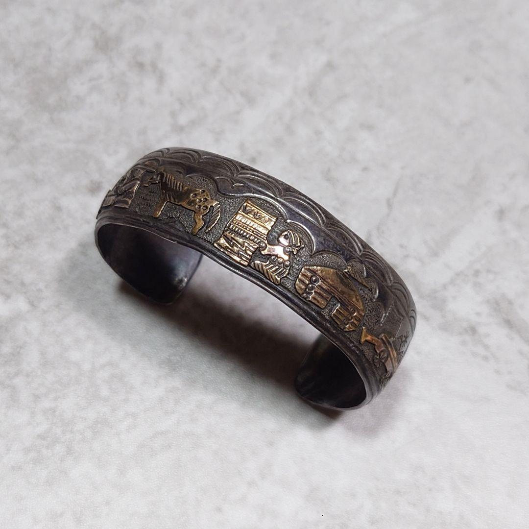 NAVAJO TA BEGAY バングル 12KGF SILVER925