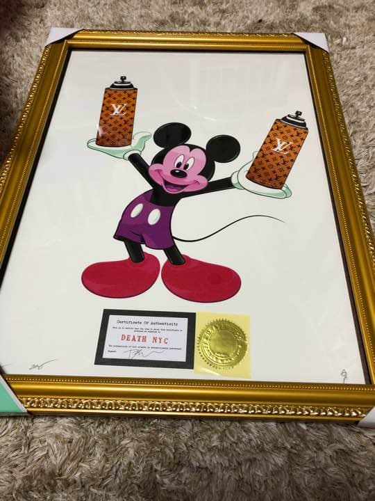 額付き 新品 モデル限定ミッキーマウス×ルイヴィトンサイン有証明書付属ポスター