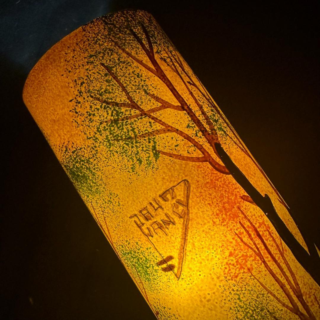 ドームナンシー 筒型 大　卓上証明　高さ22cm 被せガラス　アンテルカレール