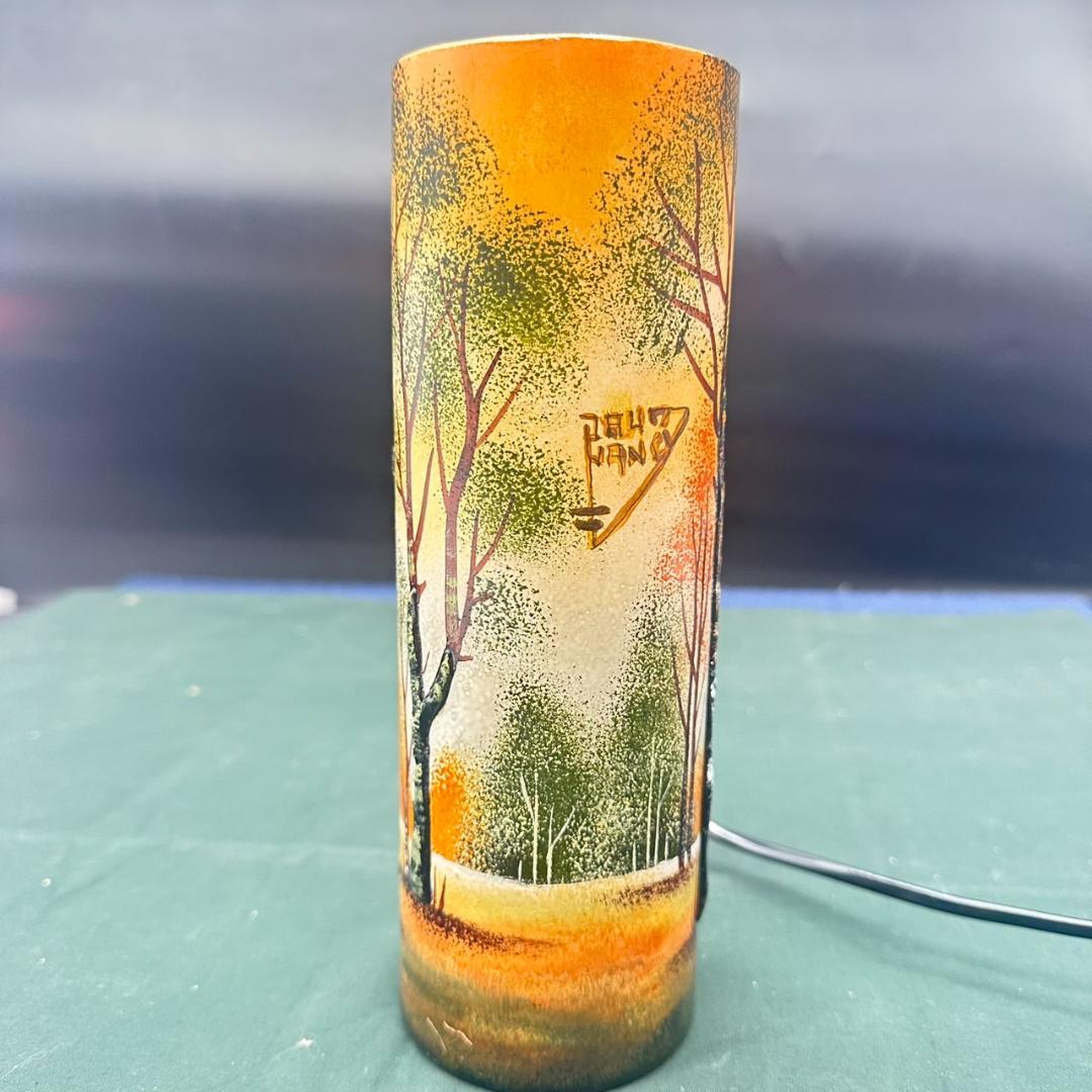 ドームナンシー 筒型 大　卓上証明　高さ22cm 被せガラス　アンテルカレール