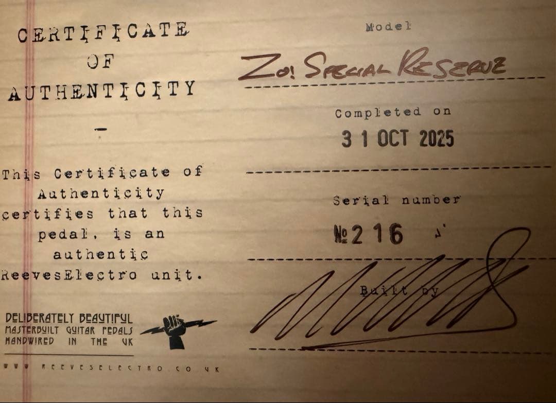 ギター REEVES Electro ZO: Special Reserve