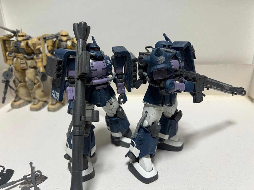 完成品 6体セットHG UCオリジンザクII /カスタム ウェザリング