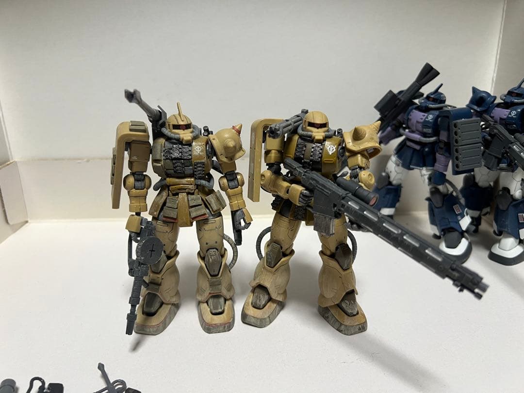 完成品 6体セットHG UCオリジンザクII /カスタム ウェザリング