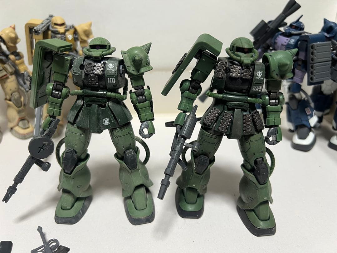 完成品 6体セットHG UCオリジンザクII /カスタム ウェザリング