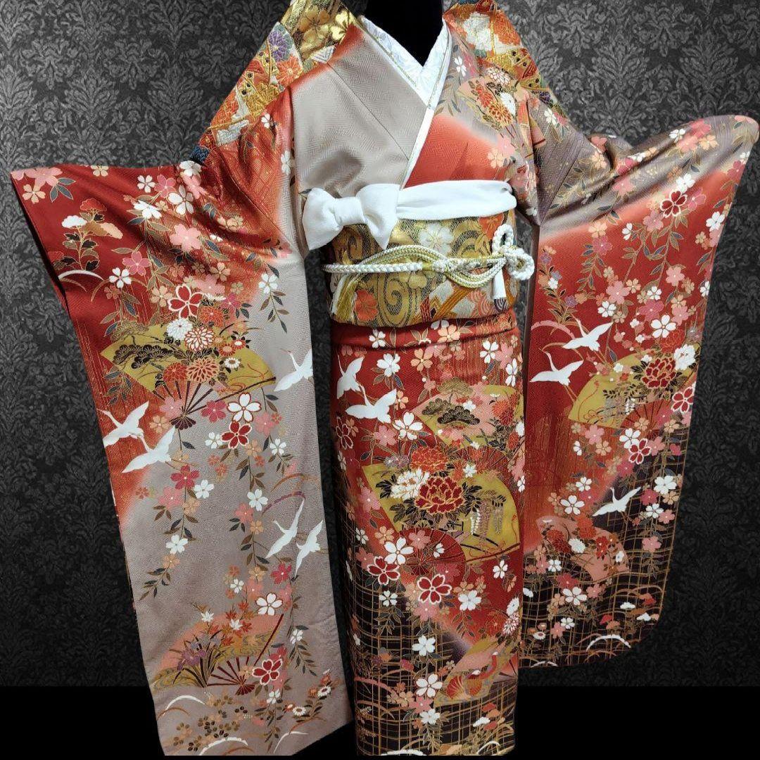 ☆さと☆SALE中☆振袖フルセット(7点)・金彩加工・金駒刺繍・共八掛