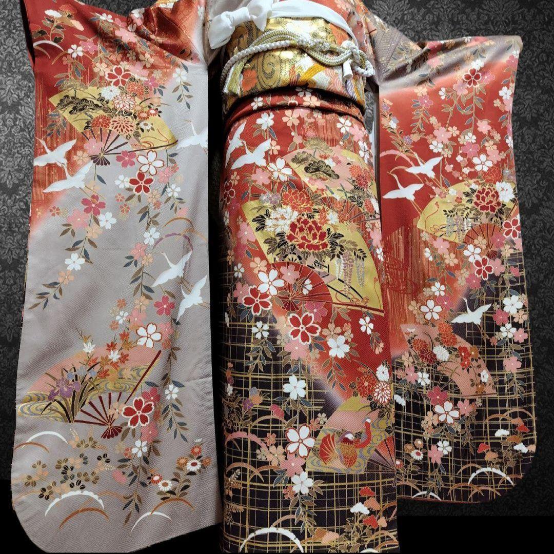 ☆さと☆SALE中☆振袖フルセット(7点)・金彩加工・金駒刺繍・共八掛