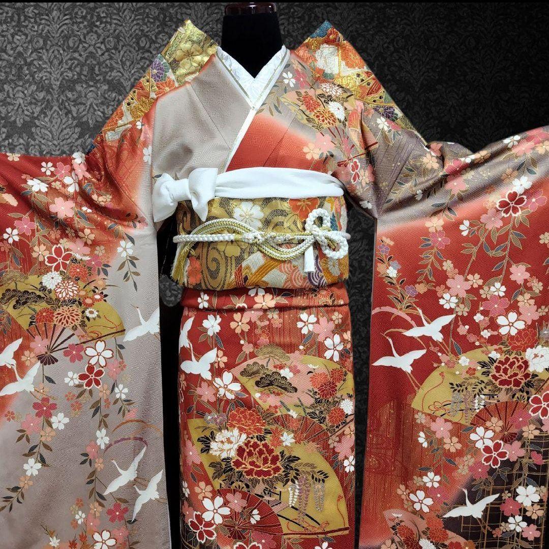 ☆さと☆SALE中☆振袖フルセット(7点)・金彩加工・金駒刺繍・共八掛