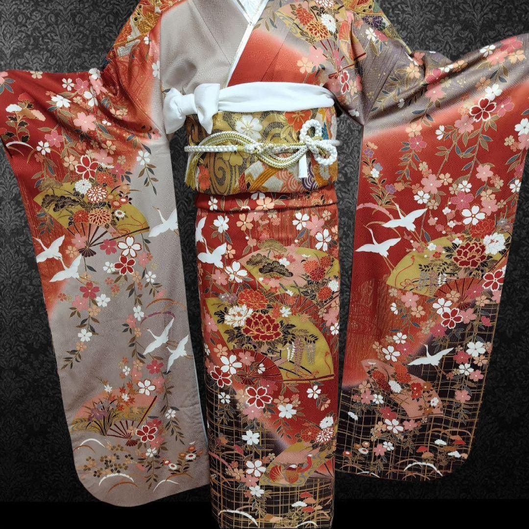 ☆さと☆SALE中☆振袖フルセット(7点)・金彩加工・金駒刺繍・共八掛