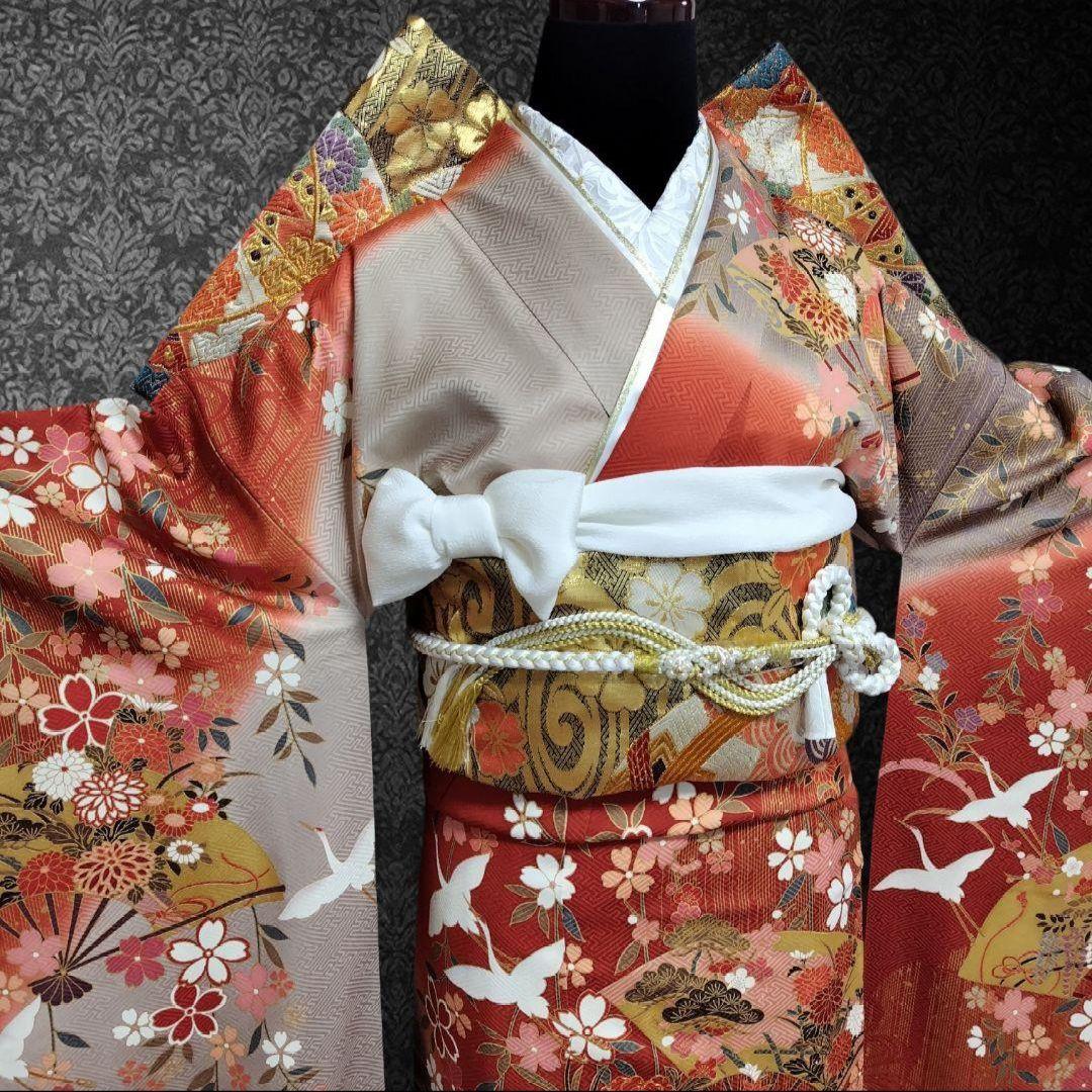 ☆さと☆SALE中☆振袖フルセット(7点)・金彩加工・金駒刺繍・共八掛