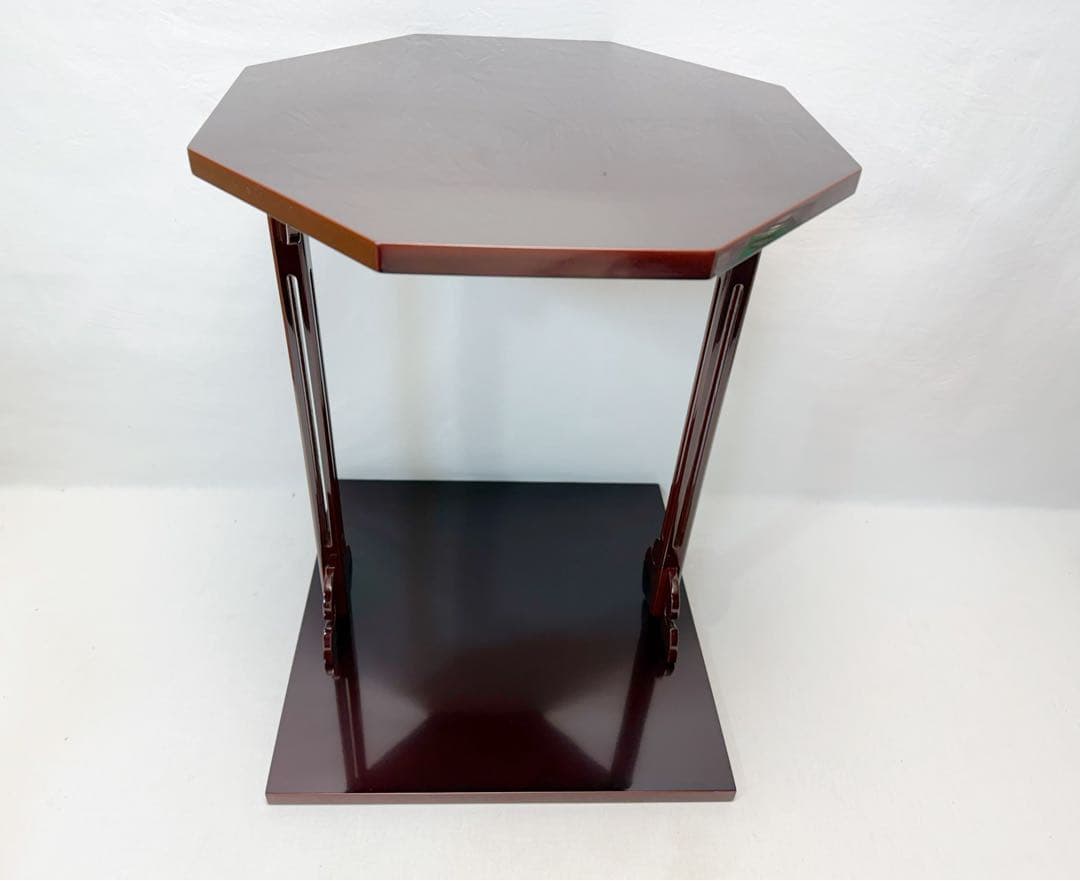 ほぼ未使用 茶道具 木製溜塗 寿棚 淡々斎好写し 組み立式 元箱