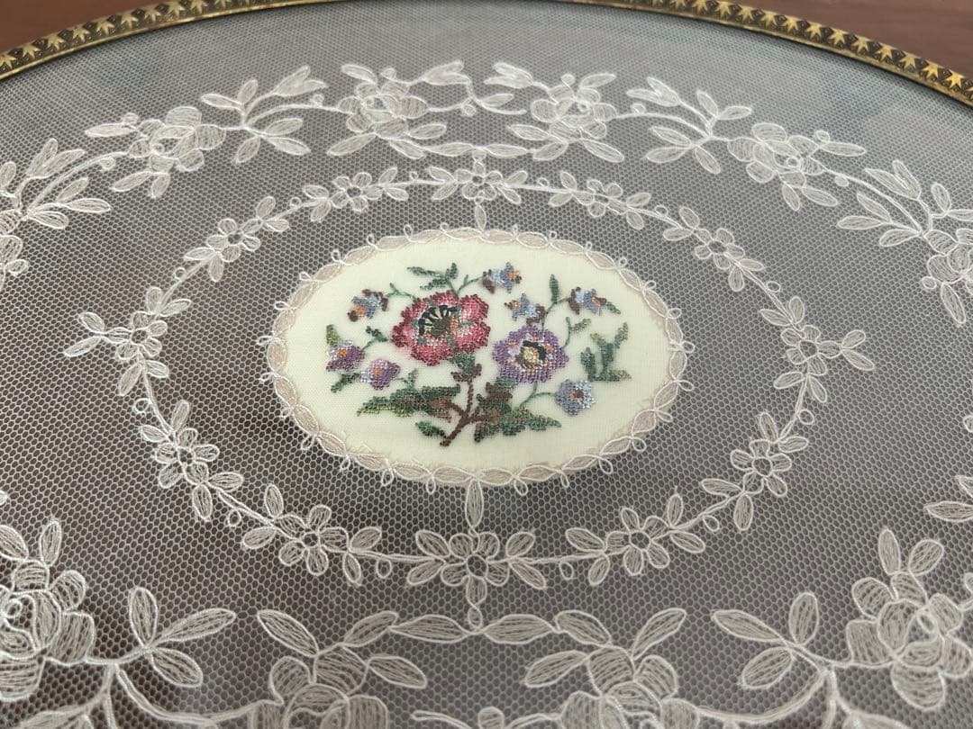 【匿名配送】ドレッシングトレイ　イギリス　アンティーク　雑貨　プチポワン