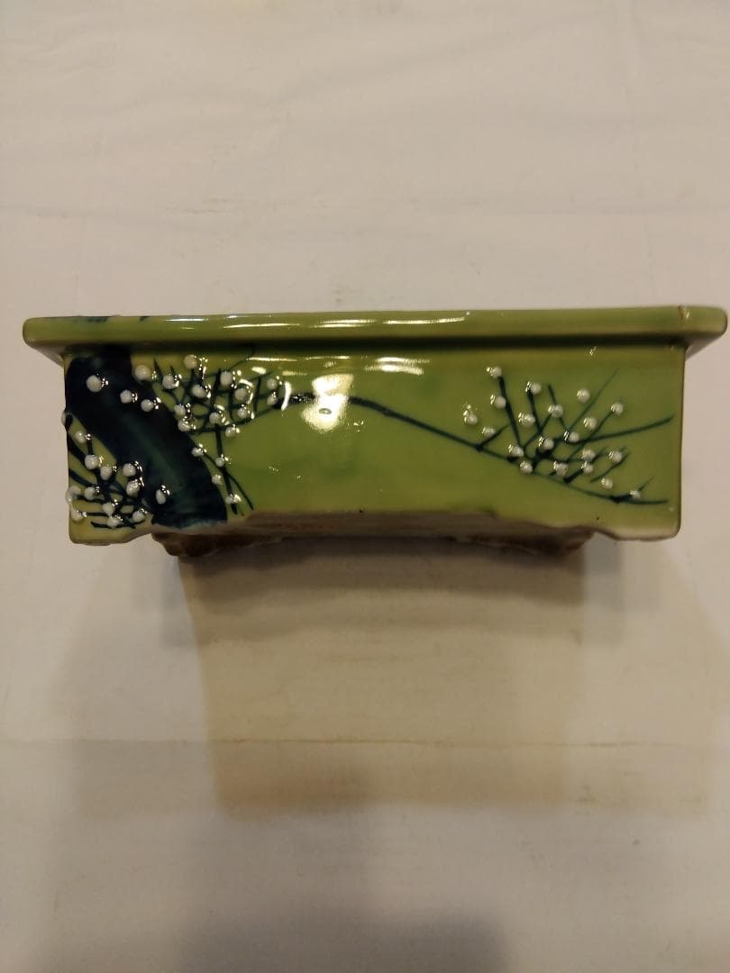 大幅値下げ、アンティーク　レトロ水盤花活け　角皿足付き