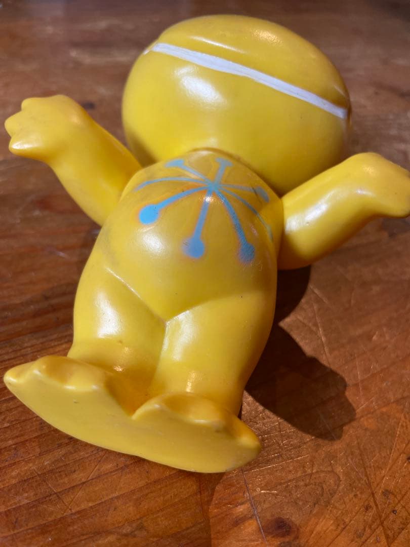 新春特別値下げ❣️コーワ ケロちゃん　イエロー カエル 花火 ソフビ人形 企業モノ