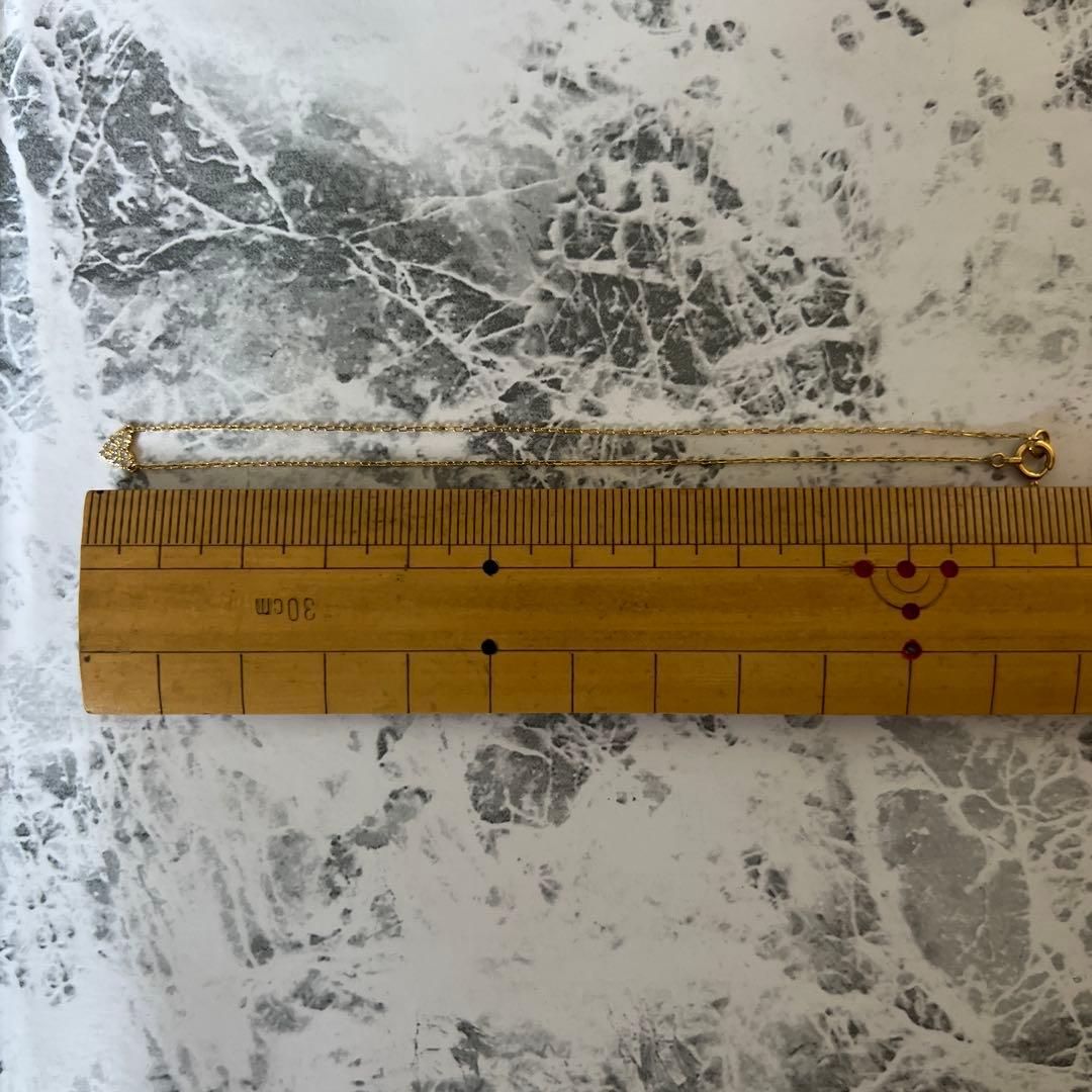 【美品】AHKAH ハートパヴェ アンクレット イエローゴールドアーカー