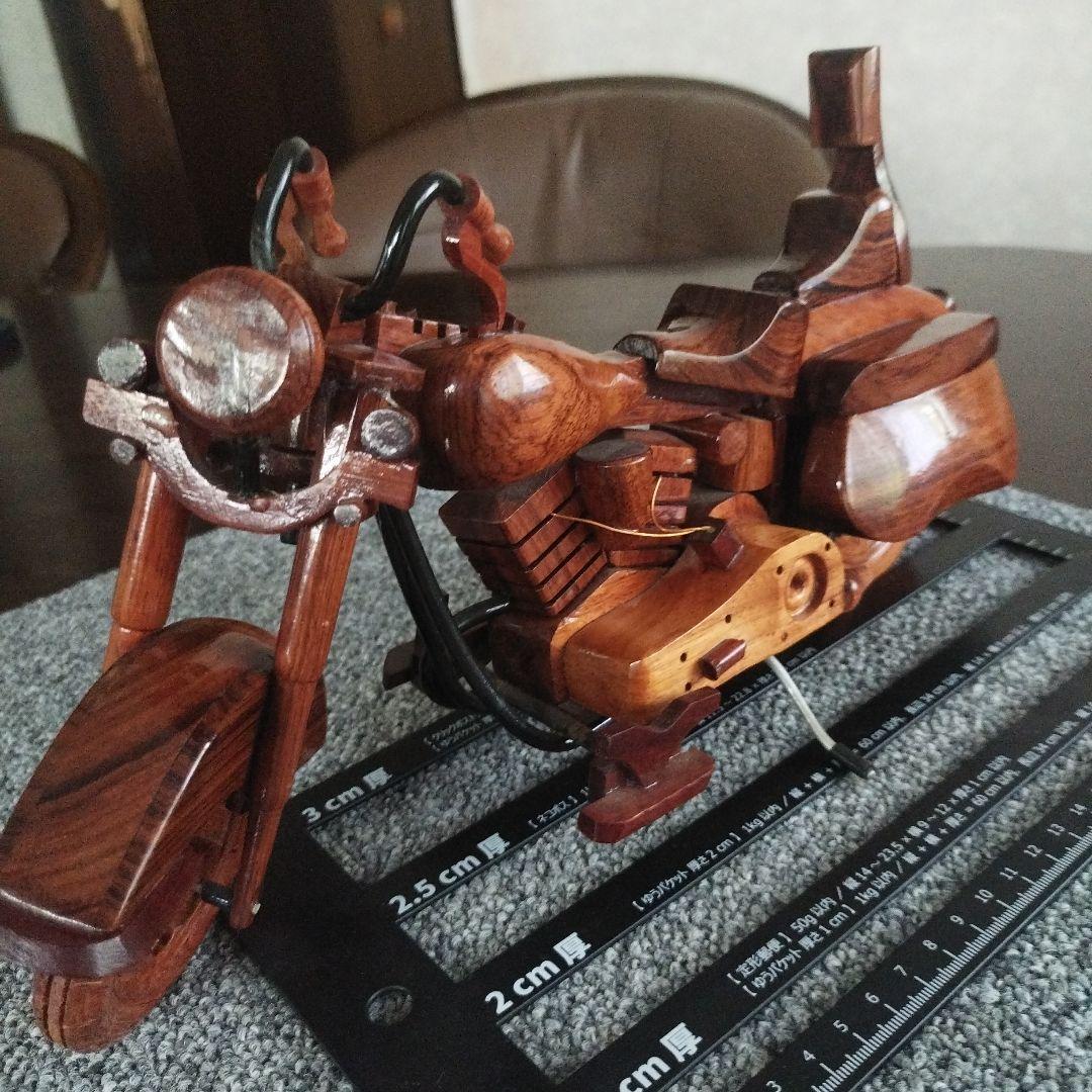 ハーレーダビッドソン 木製手作り 2023年のハワイ山火事 お見舞申し上げます