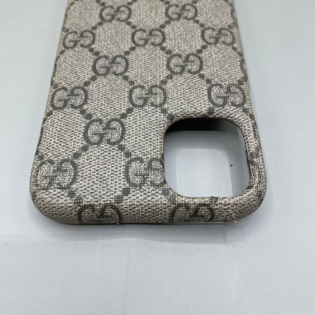 良品 グッチ iPhoneケース GGスプリーム iPhone11対応 ベージュ