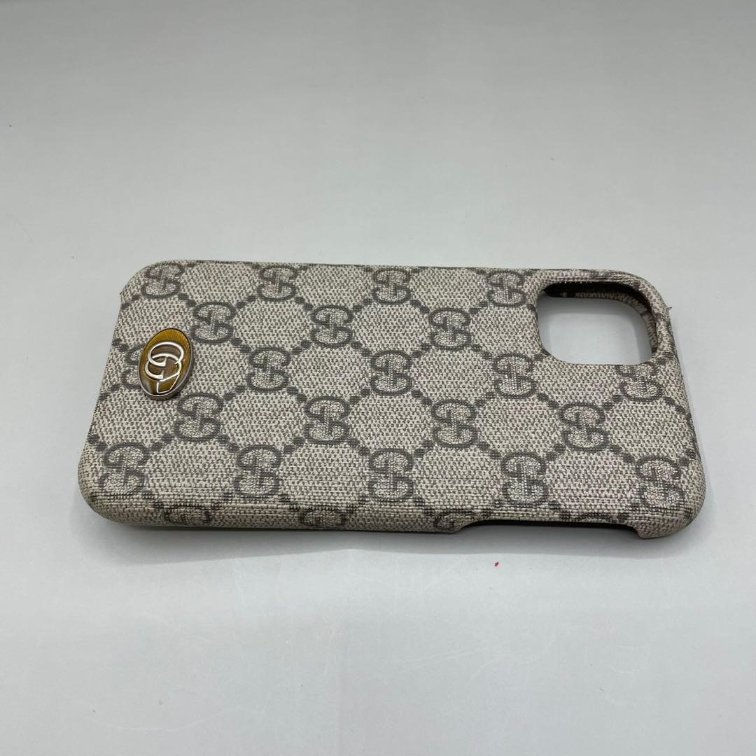 良品 グッチ iPhoneケース GGスプリーム iPhone11対応 ベージュ