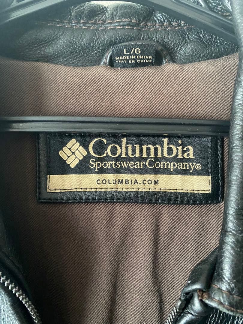 Columbia ブラックレザージャケット Lサイズ