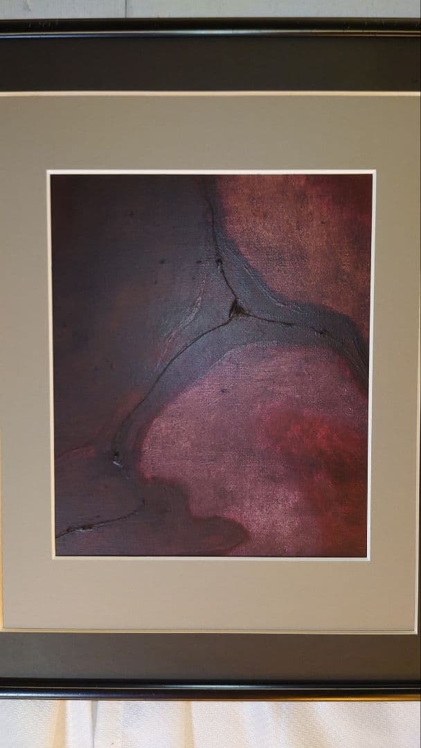 題名：癒えぬ血傷 真作　 絵画 　アート 　油彩