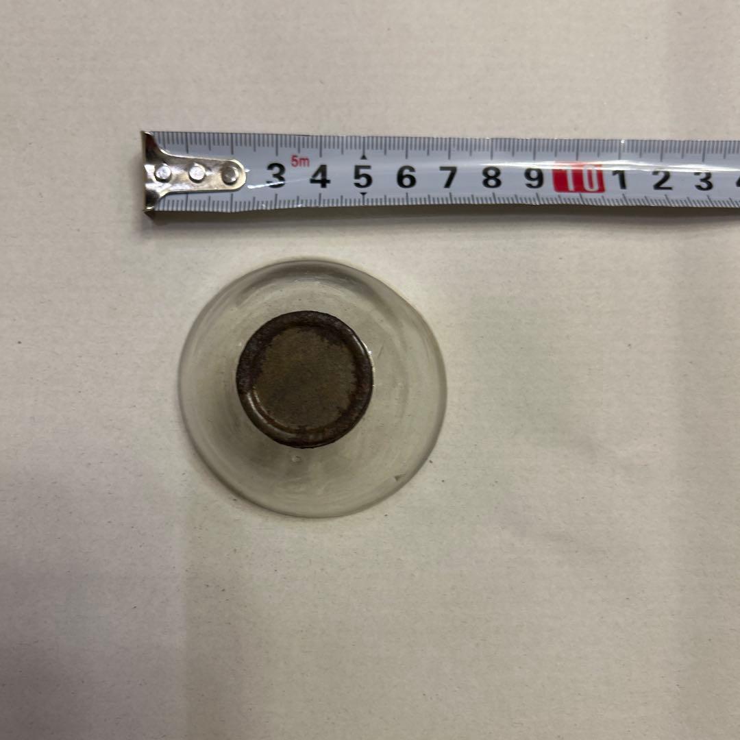 【値引き】大正ガラス　盃　お猪口　吹きガラス　気泡ガラス　クリアガラス　蔵出し