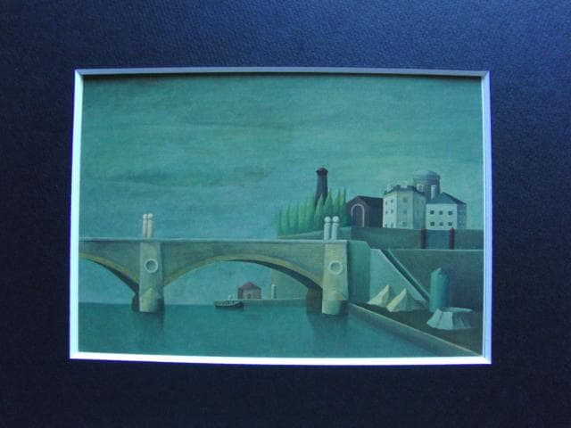 小杉小二郎、イブリィーの陸橋、希少な画集より、新品高級額・額装付