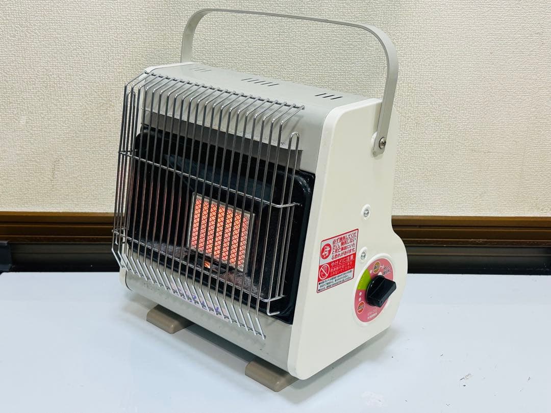 コンパクトストーブ ホワイト ハンドル付きKH012