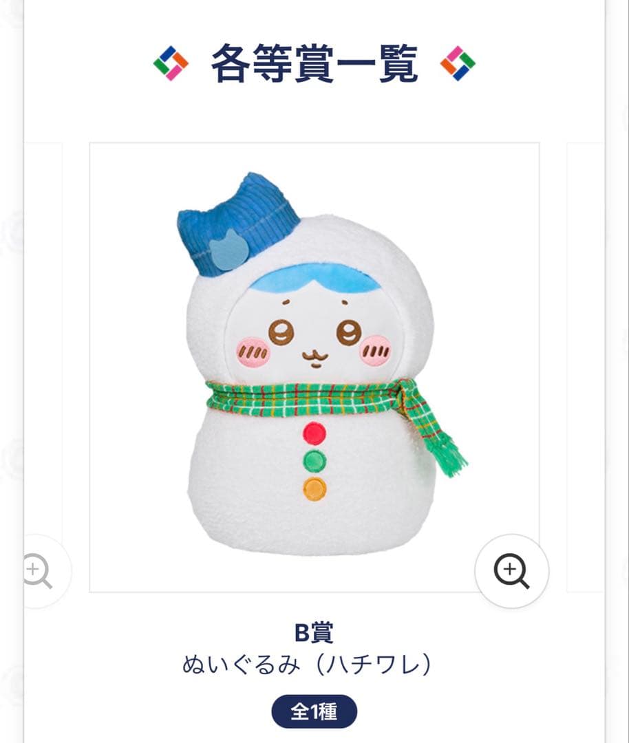 エニマイくじ ちいかわ 2025 D賞以外のフルセット