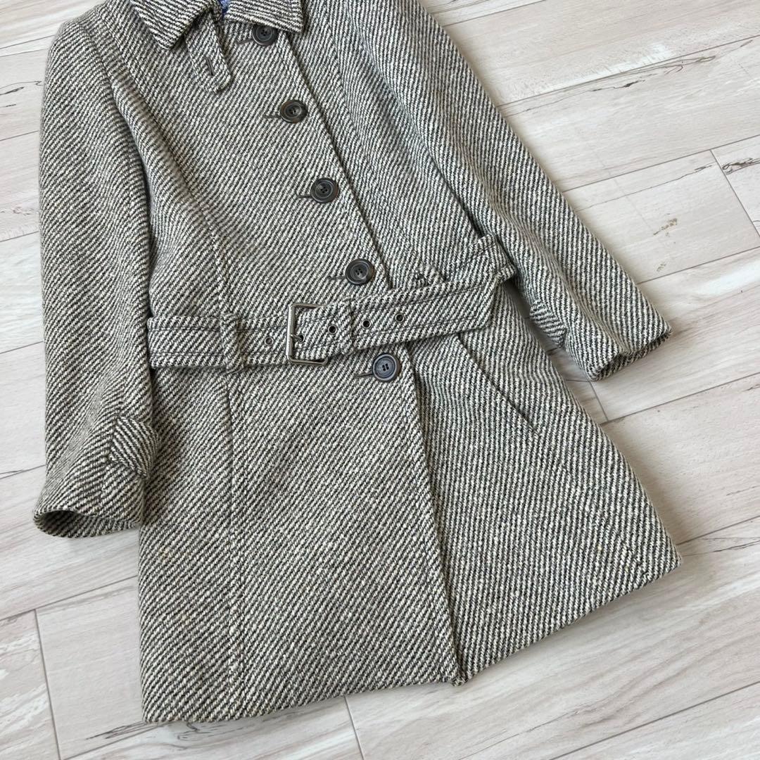 BURBERRY BLUE LABEL ロンドンコート　アンゴラ　ツイードコート