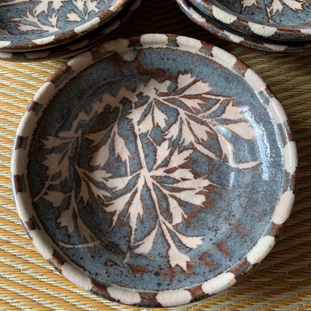 鼠志野 美濃焼 5客 会席膳 茶会席 木箱