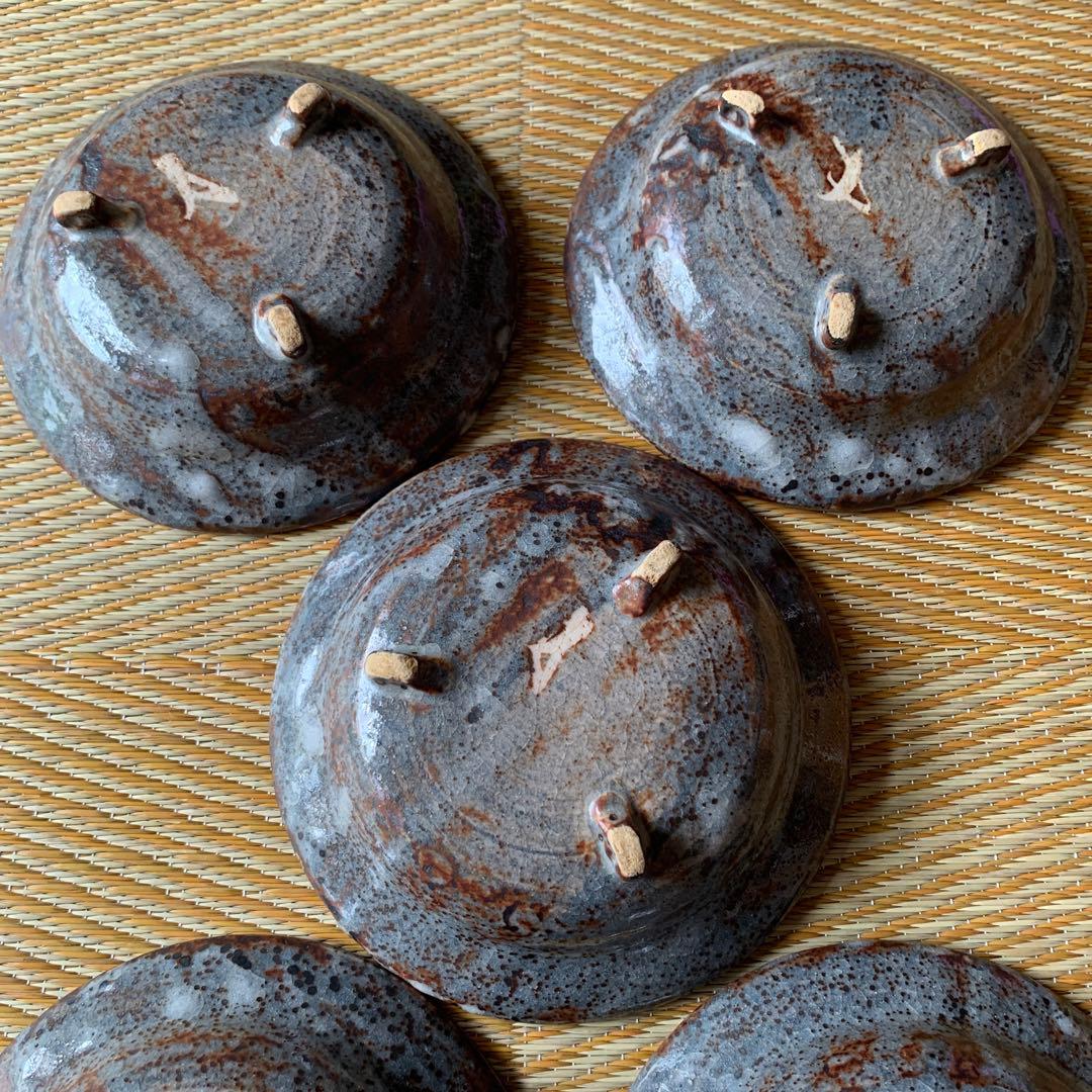 鼠志野 美濃焼 5客 会席膳 茶会席 木箱