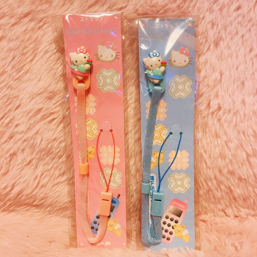 希少レア　ハローキティ　エンジェル　ストラップ　1999 サンリオ　平成レトロ