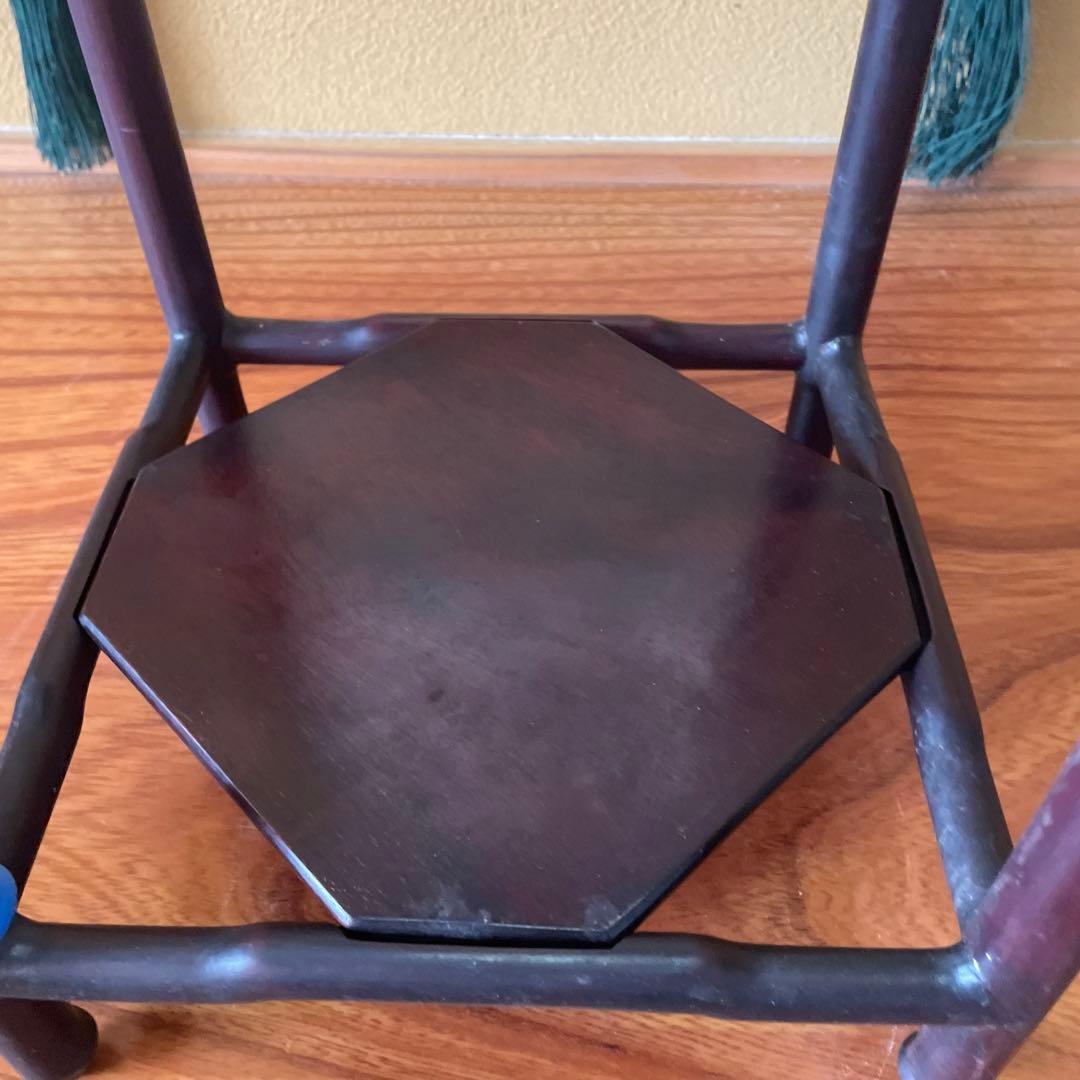 アジアンインテリア 中国上海 黒檀サイドテーブル 懸崖 花台 盆栽台 ビンテージ