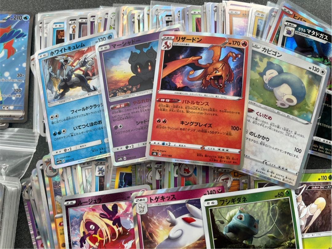 ポケカ　デッキ8個＋300枚以上【キラ、ミラー、rr、v、ex、v】　まとめ売り