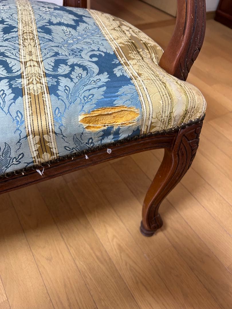 【送料込み！】【たのメル便】【訳あり】アンティーク風　猫脚ソファー