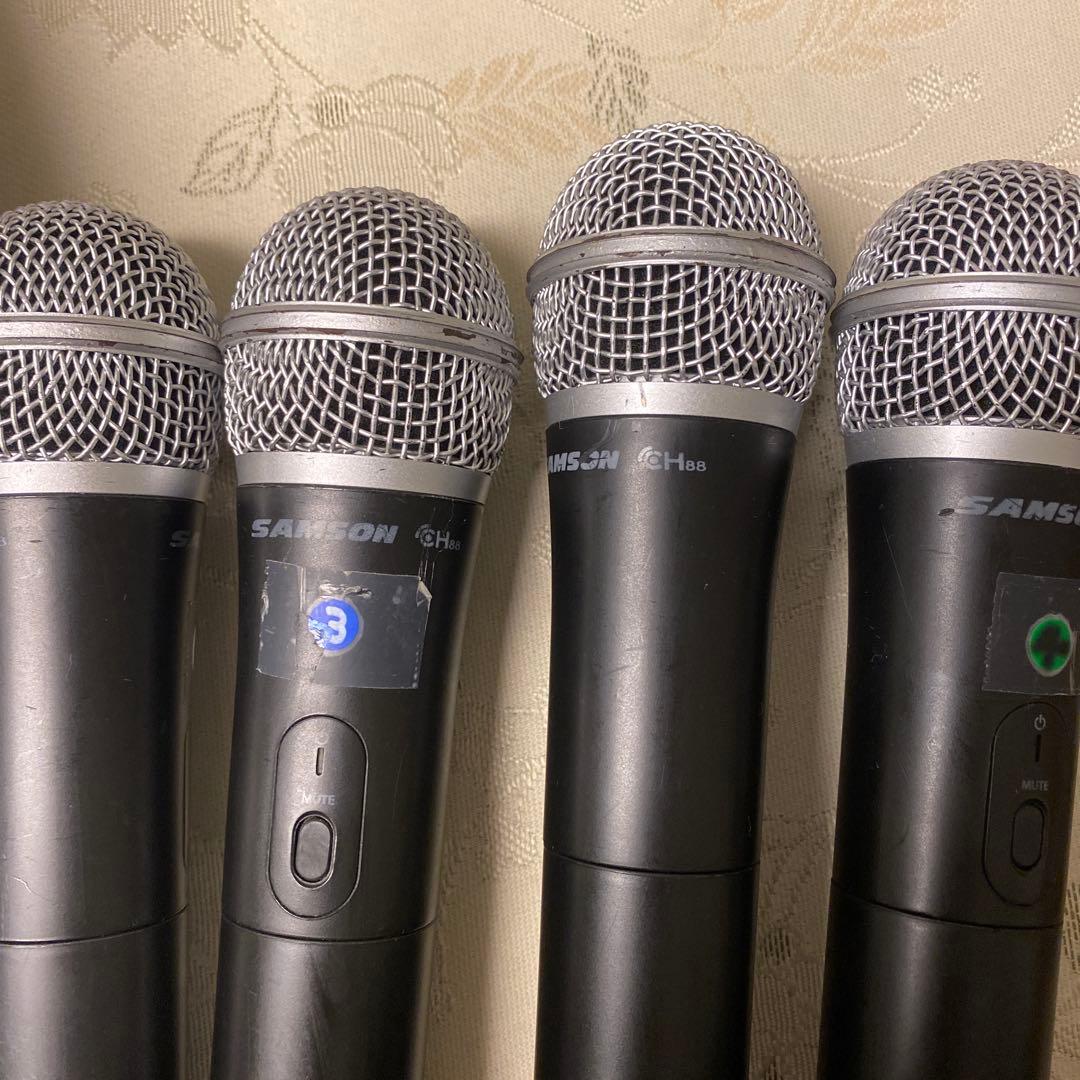 【SAMSON】ワイヤレスマイク4本×受信機2台