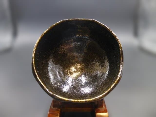 楽吉左衛門　六代　左入　黒茶碗／楽吉左衛門　十三代　惺入極め箱／仕覆