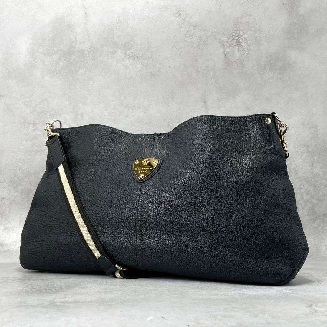 極美品◎アタオ　エルヴィ　ハンドバッグ　ショルダー　2way ゴールドプレート