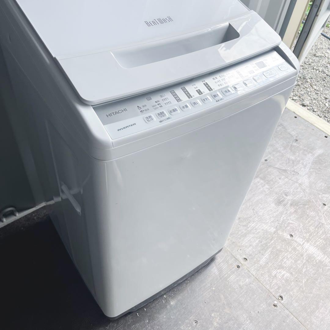 120取付無料！日立ビートウォッシュ高性能ホワイトインテリア7kg洗濯機！