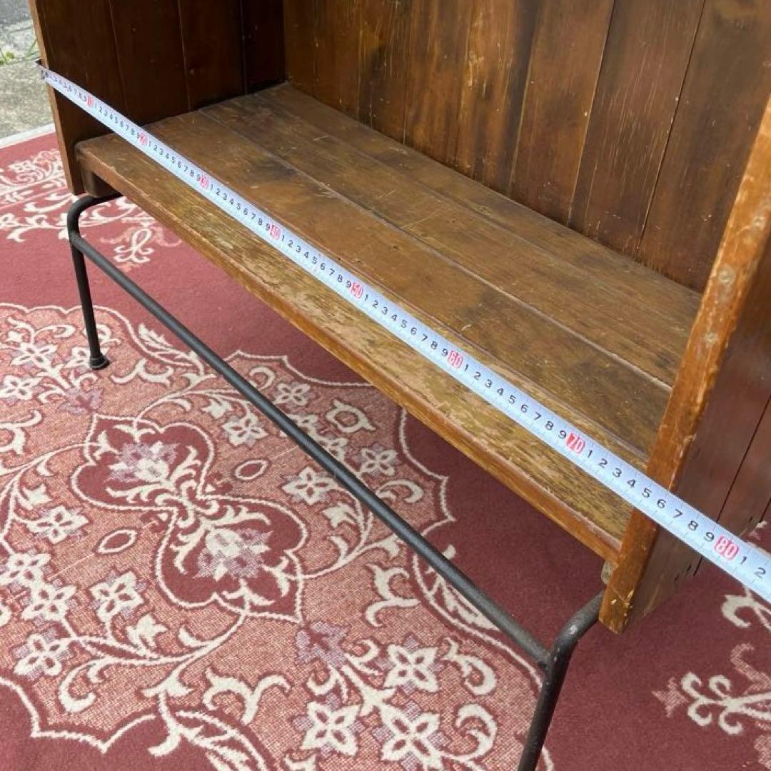 50s60sビンテージ品◾️鉄アイアンベース カウンターテーブル 古家具 店舗什器