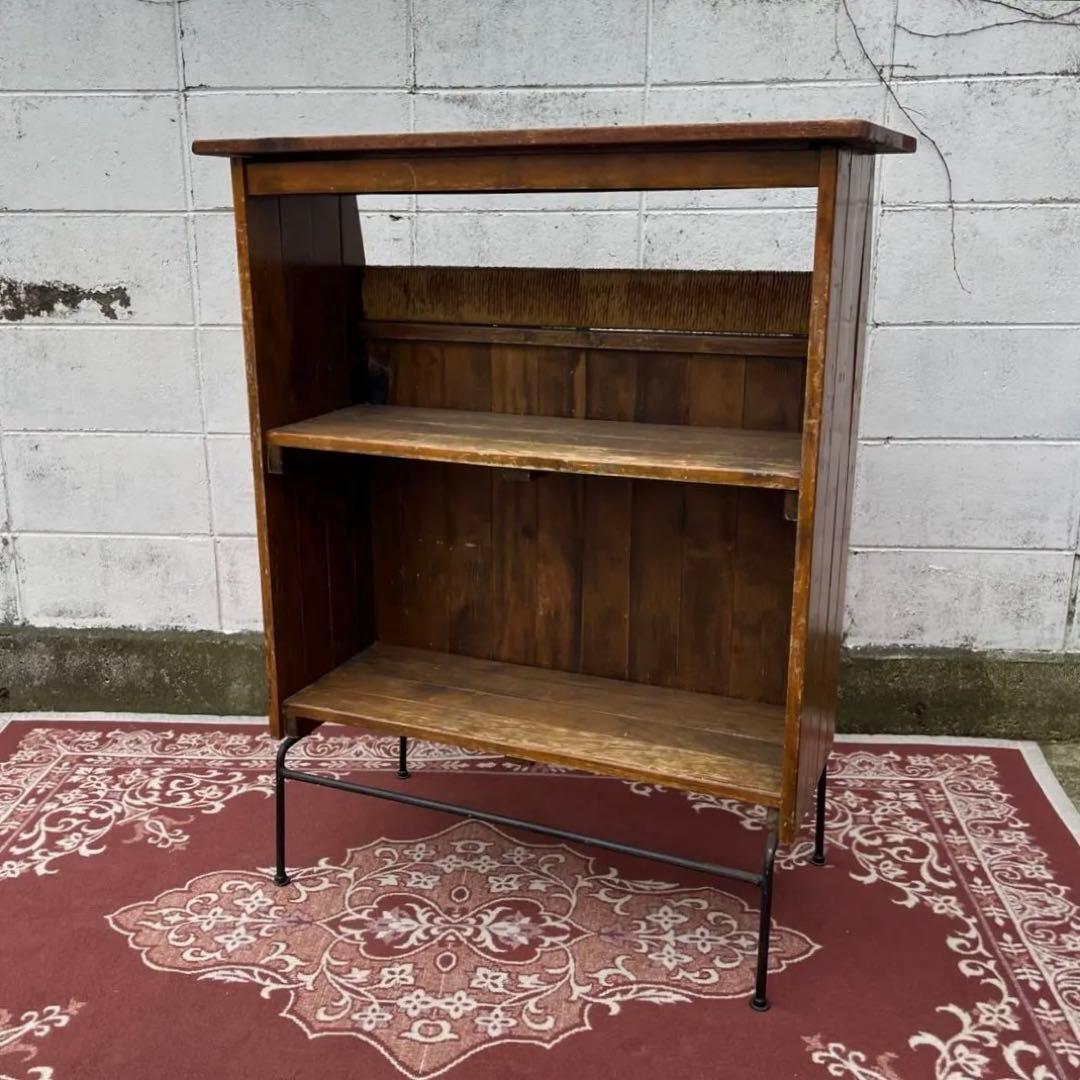 50s60sビンテージ品◾️鉄アイアンベース カウンターテーブル 古家具 店舗什器