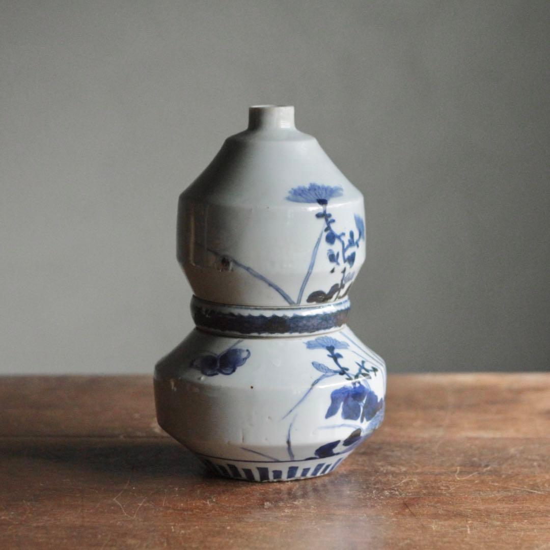 染付 三段重 花見弁当 蕎麦弁当器 古美術 古道具 アンティーク