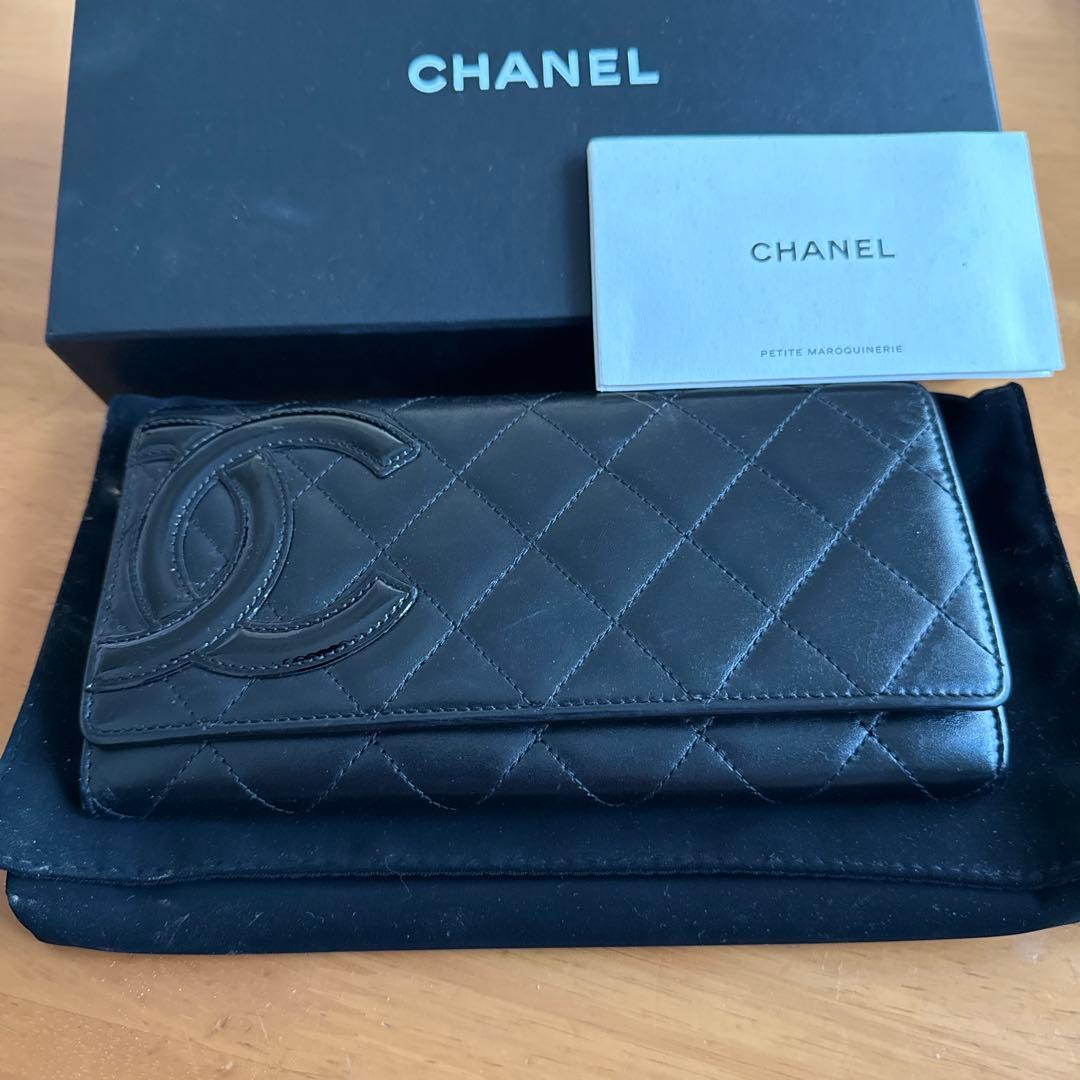 シャネル カンボンライン マトラッセ 財布正規保証2812.