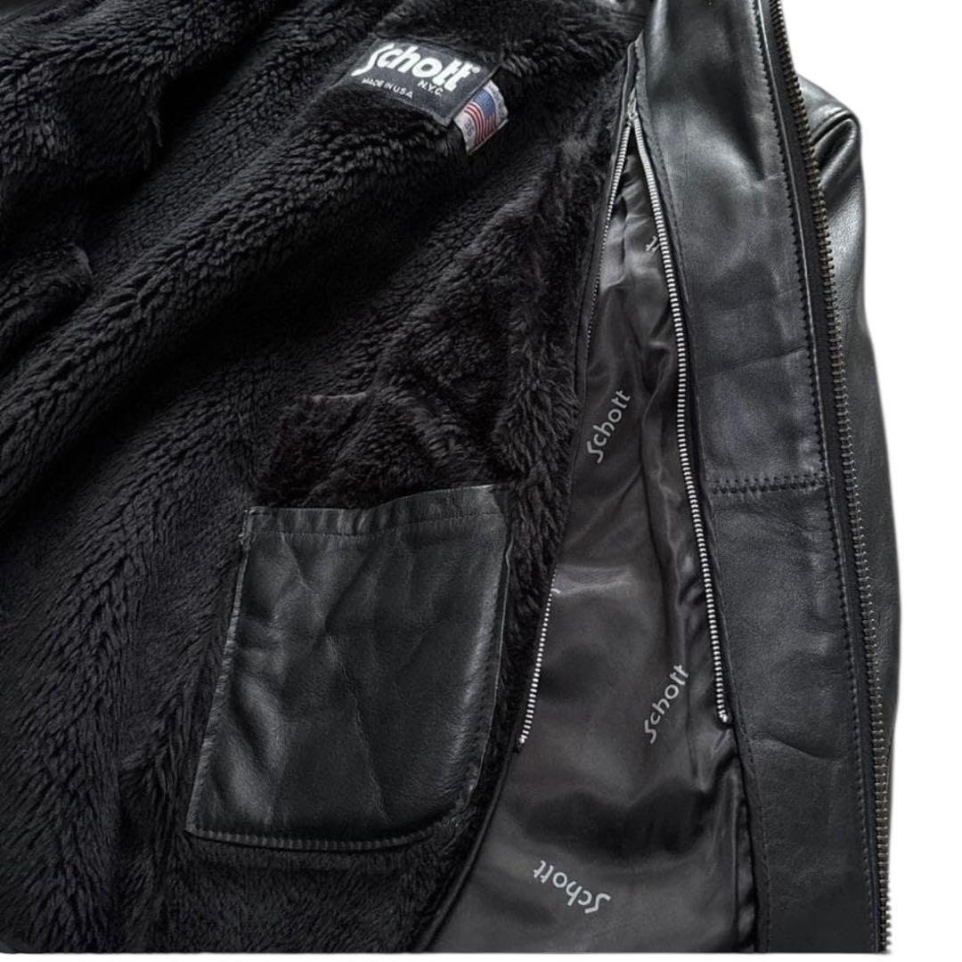 ひげお様　確認用　schott ボアライナー付 レザージャケット AT101