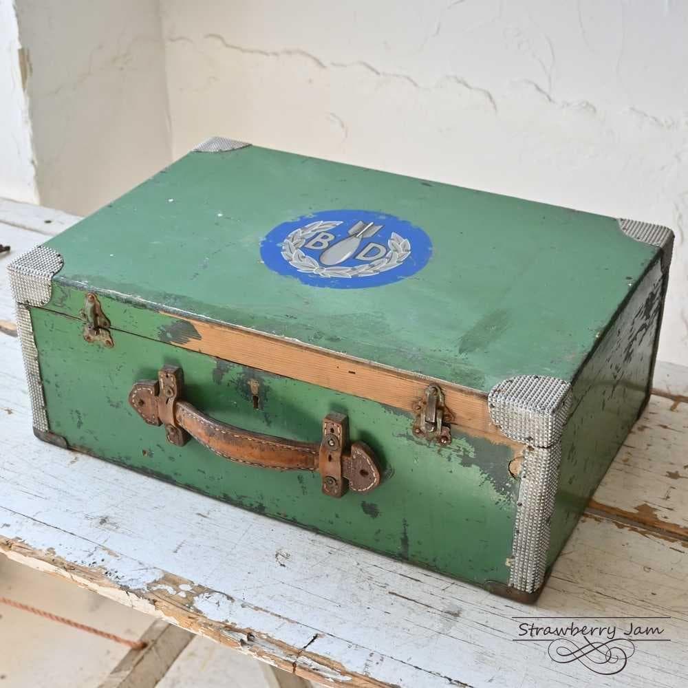 L3612-33 英国アンティーク トランク レザー 収納 かばん イギリス軍