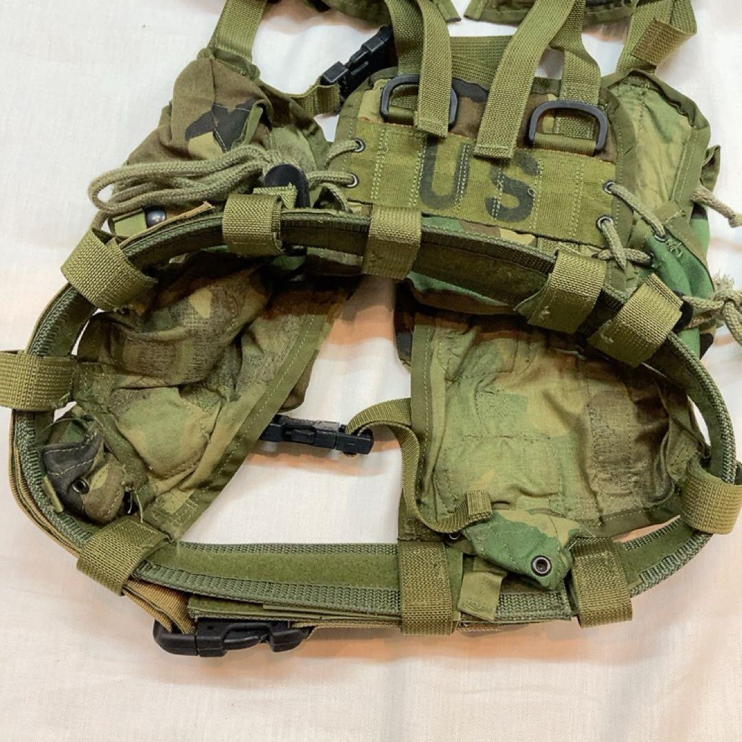 米軍 タクティカル ロードベアリングベスト ウッドランド M/L ベルト付