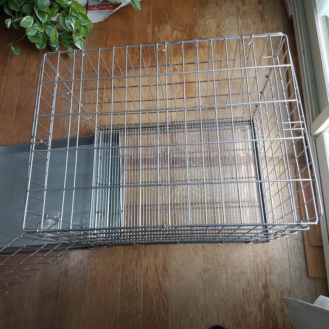 ハチコウ犬用ステンレス製Mサイズケージ