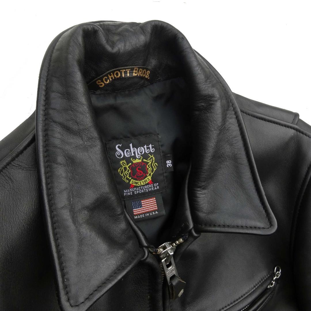 米国製Schottショット103USトラッカー7209シングルライダース38牛革