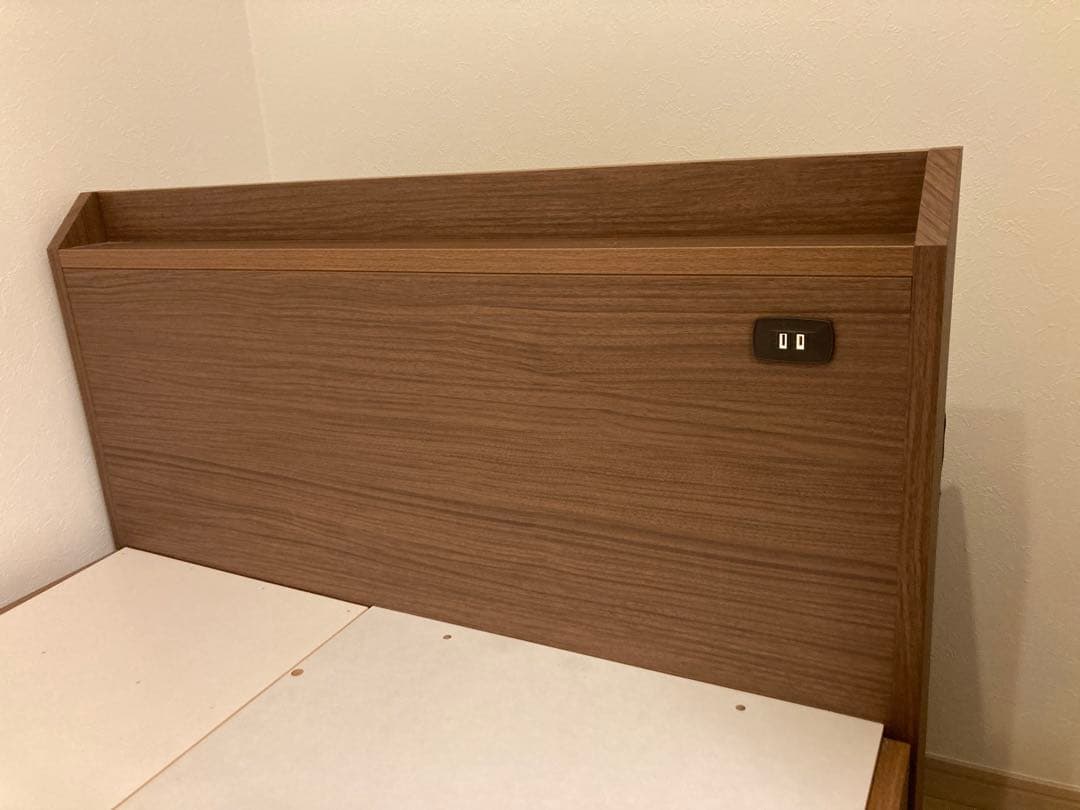 ニトリ シングルベッド 引き出し付き ブラウン