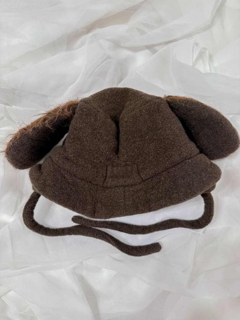 【美品】SHOMKA wool hat chocolate 54cm