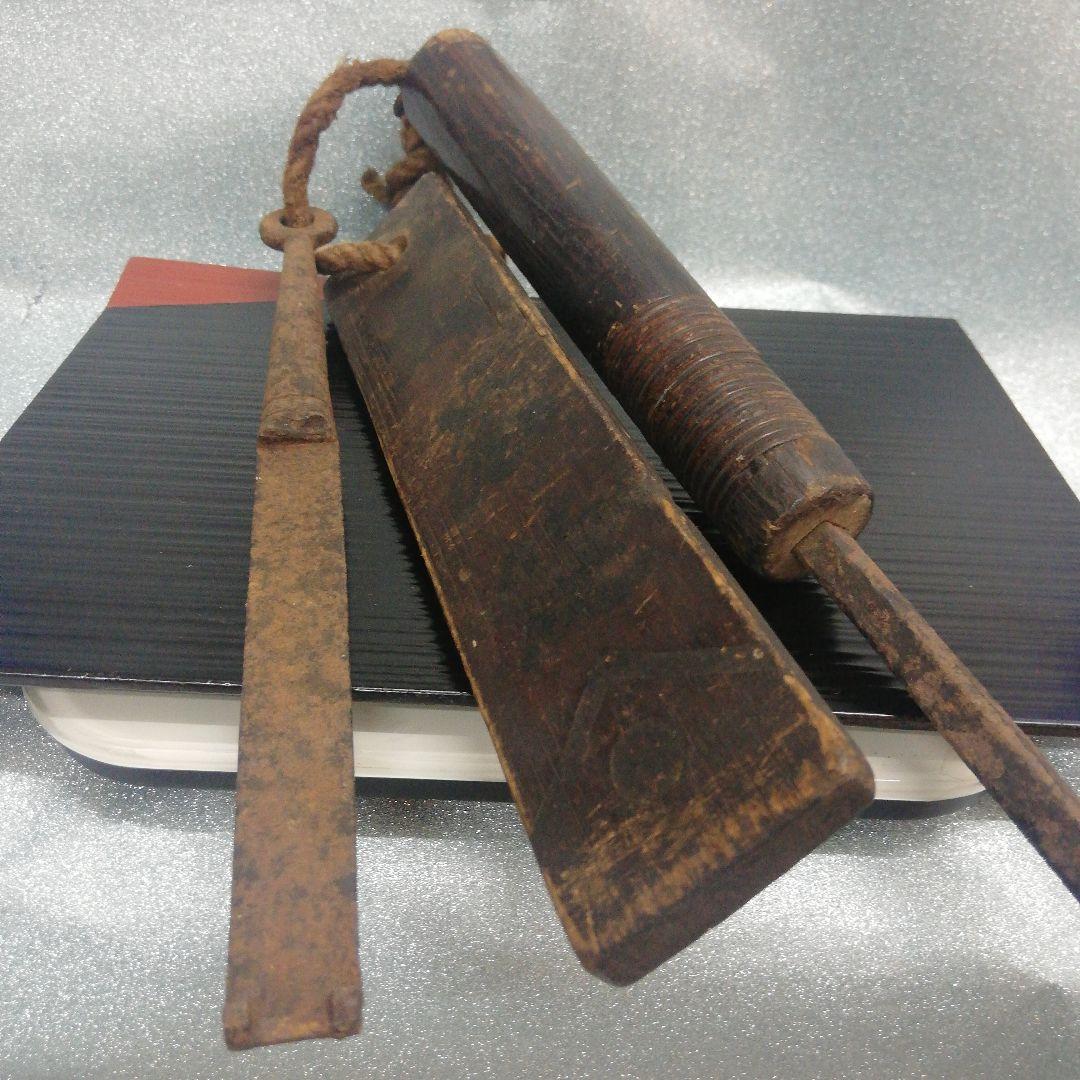 江戸時代慶応三年記銘阿波淡路國蜂須賀家25万7000石知行地土蔵蔵鍵木札付当時物